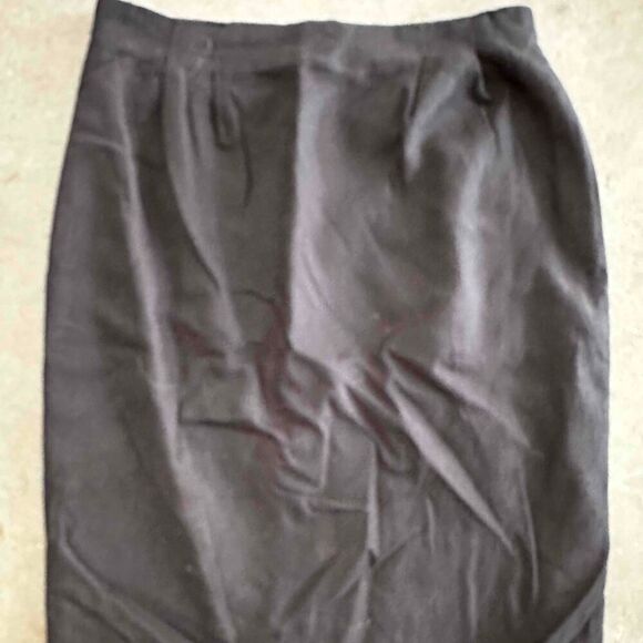 Vintage Silk Pencil Skirt High Waisted Knee Length Size 8 - Picture 1 of 5
